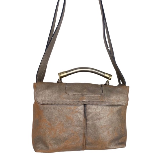 Vintage Chloe Saskia Purse in Silver Leather with Patina Effect Magnetic Closure - Picture 3 of 9